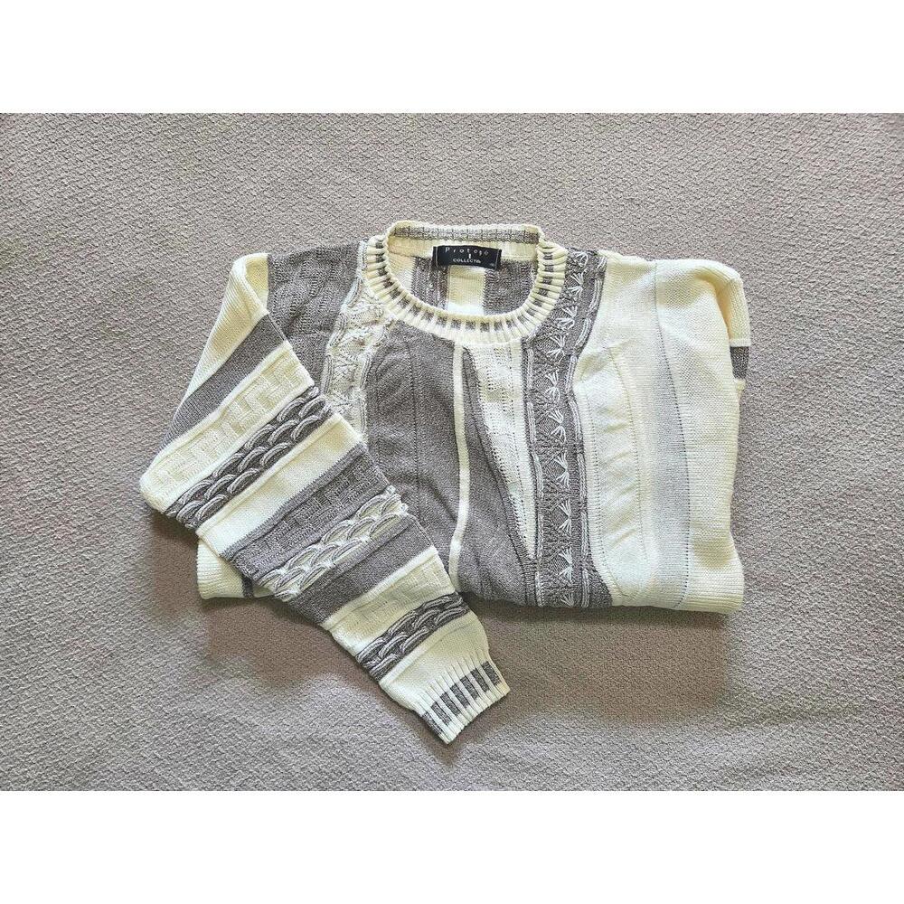 Protege Sweater M | 90s Textured Cable Knit